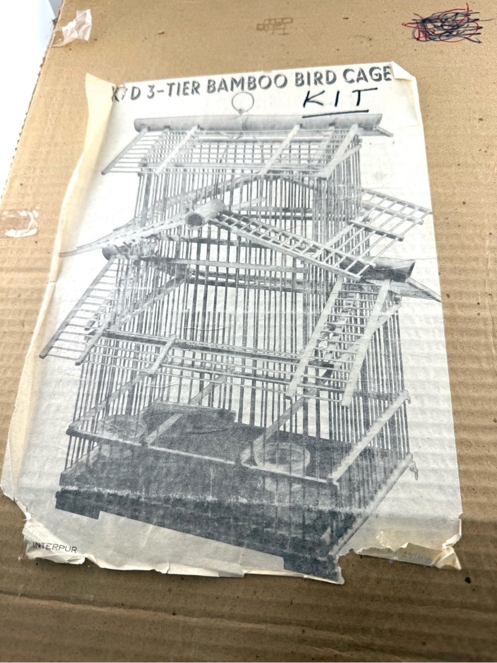3-Tier Bamboo Bird Cage Kit Bamboo Bird Cage Kit